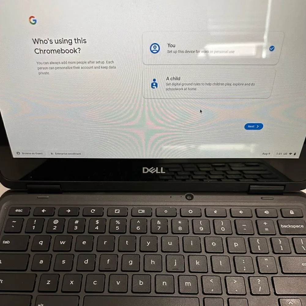 DELL 2 in 1 Chromebook 3100 Laptop in Gray Gunmetal Color (refurbished/used)